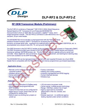 DLP-RF2-Z datasheet  